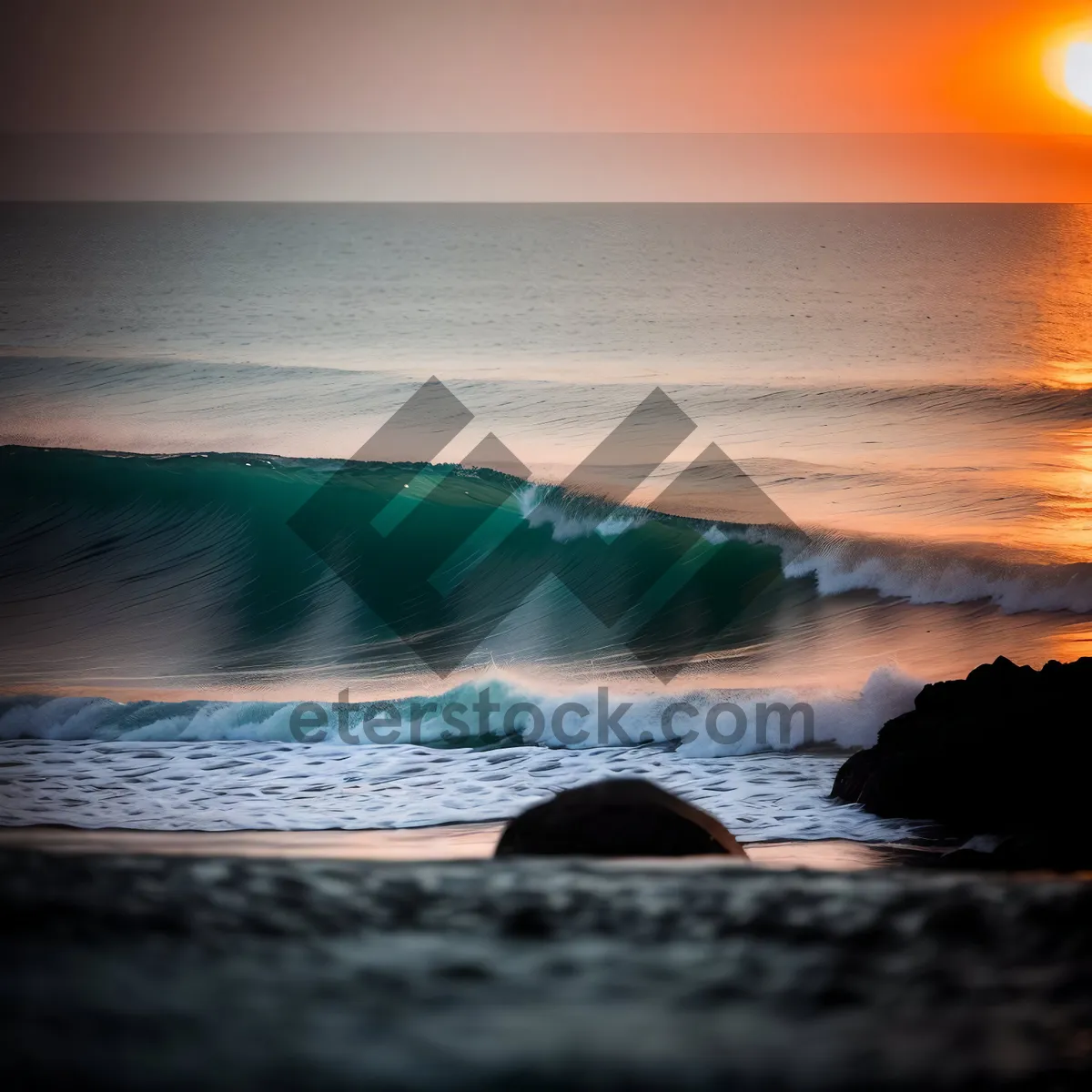 Picture of Serene Sunset Over Tropical Beach