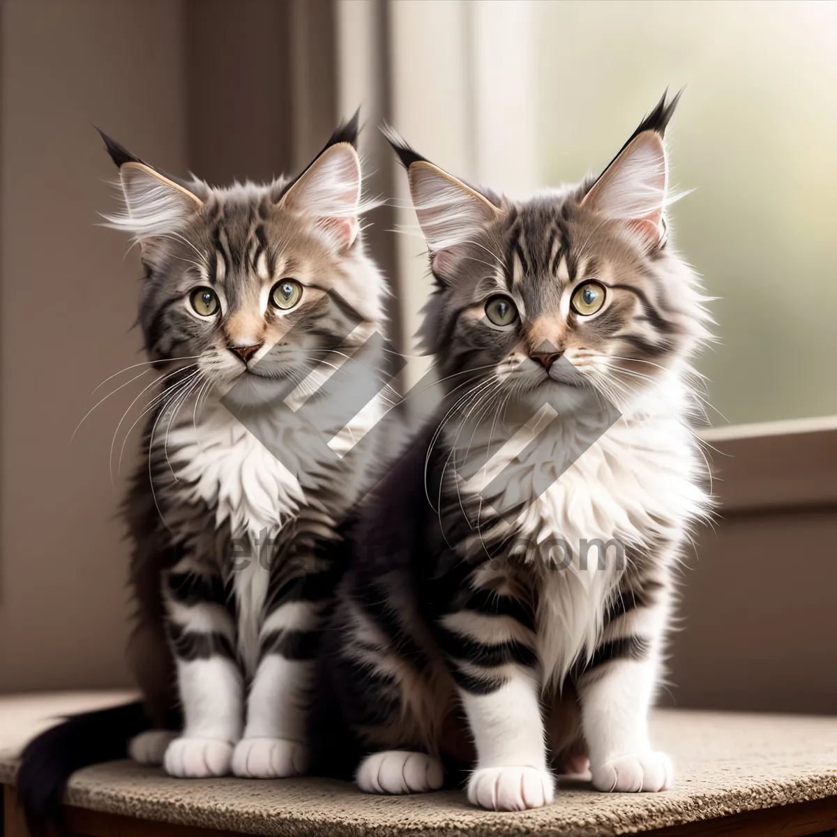 Picture of Curious Tabby Kitten with Adorable Eyes