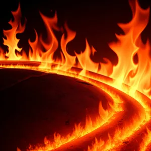 Fiery Burning Bonfire in Warm Orange Flames