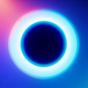 Vibrant Glass Button Icon in Glowing Circle