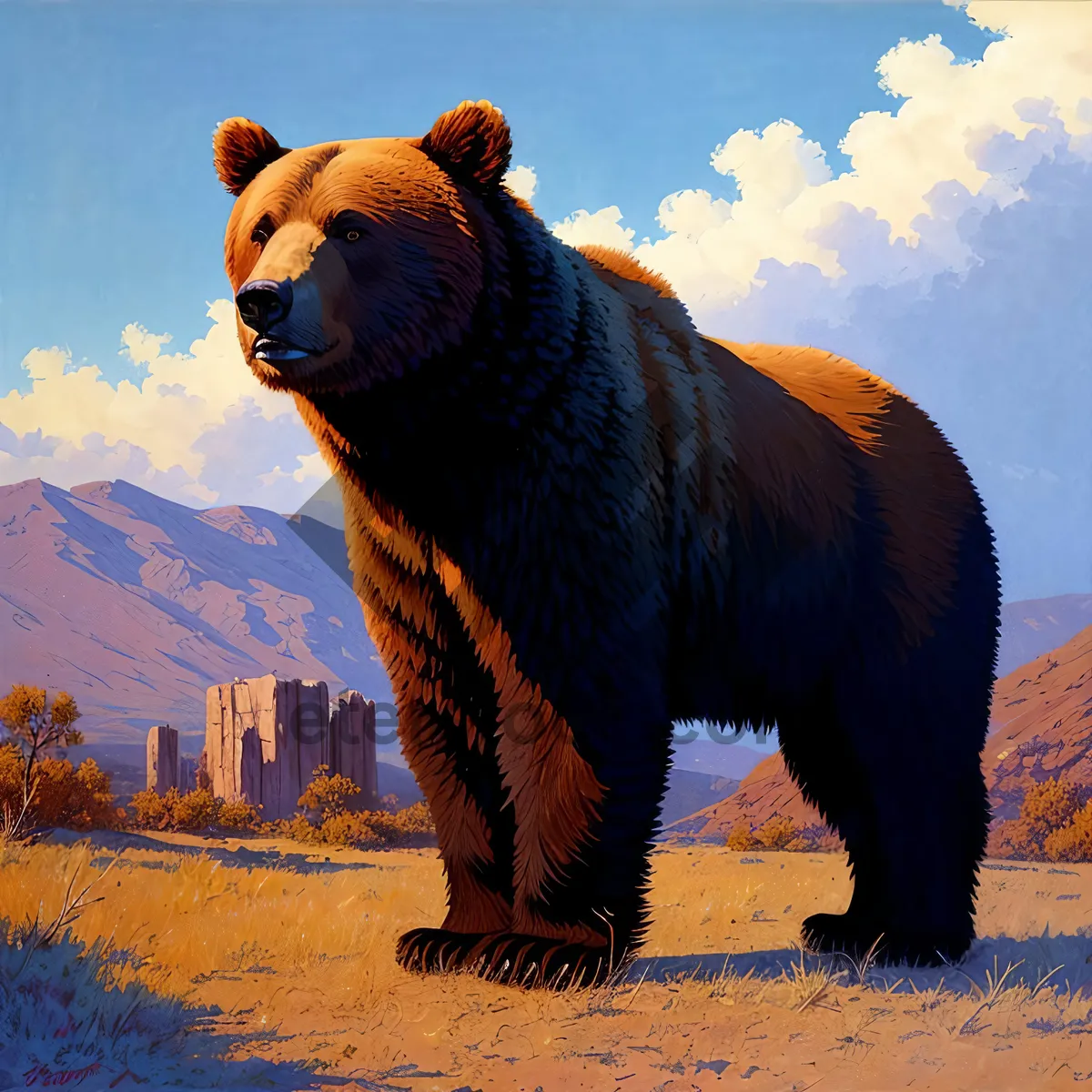 Picture of Majestic Brown Bear in its Natural Habitat