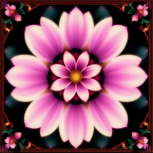 Pink Lotus Blooming in Vibrant Floral Garden