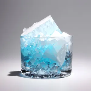 Crystal Clear Ice Cube Splash Reflection