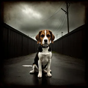 Brown Beagle Puppy - Adorable Hound Dog Portrait