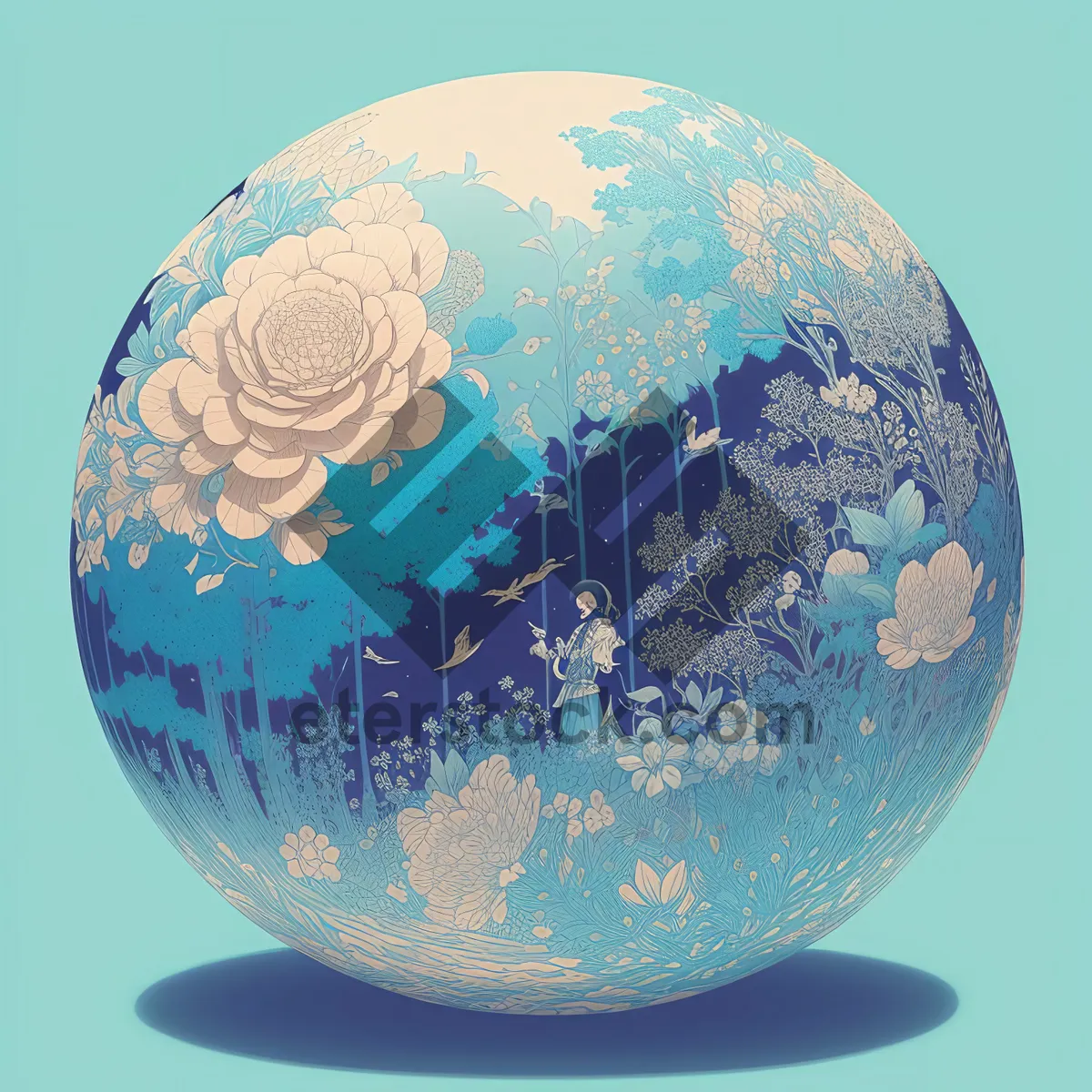 Picture of Global Earth Map - 3D Ceramic Globe