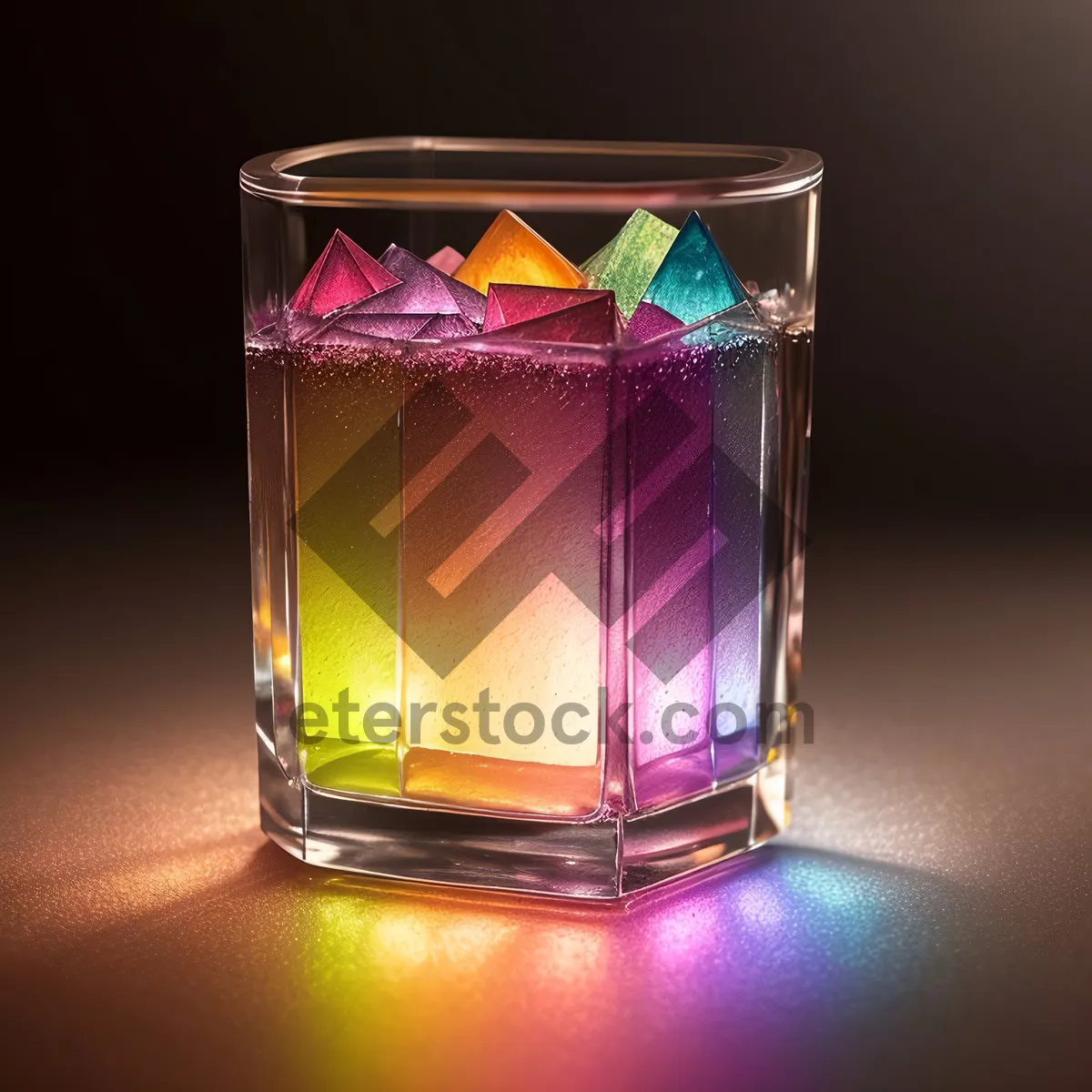 Picture of Refreshing Golden Vodka Cocktail in Glass Mug