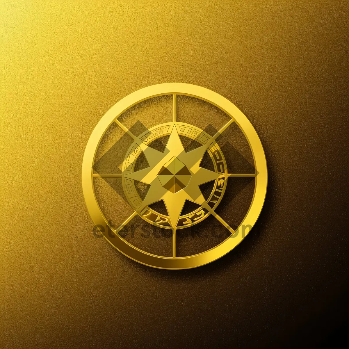 Picture of Shiny black metal rim pirate wheel icon.