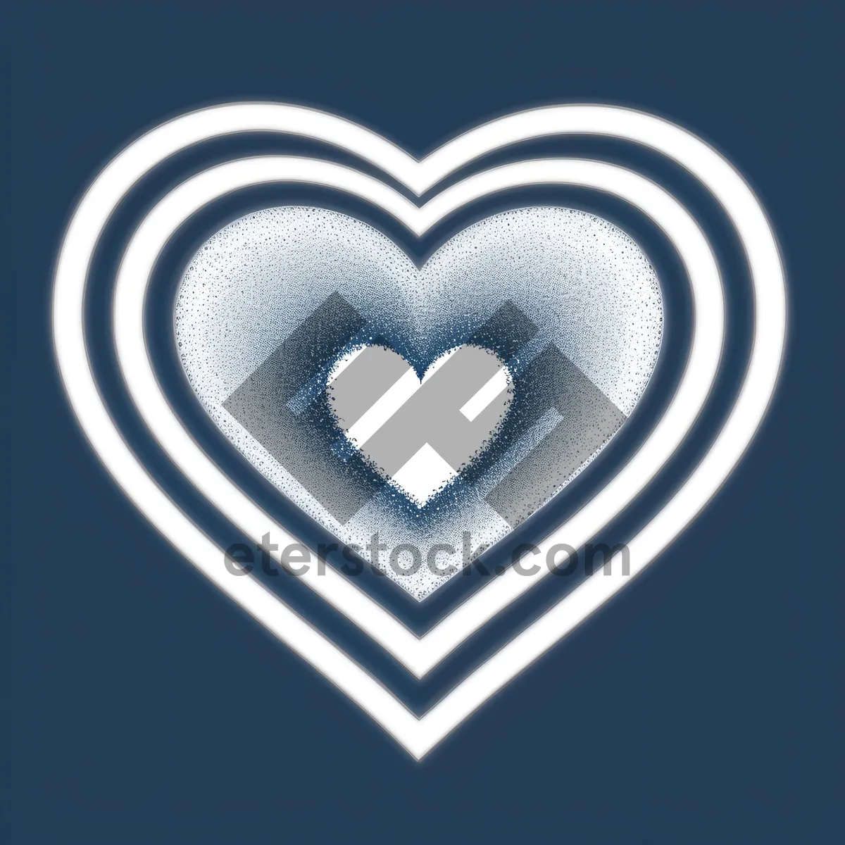 Picture of Love Symbol Stencil: Heart-shaped Valentine's Day Decoration.