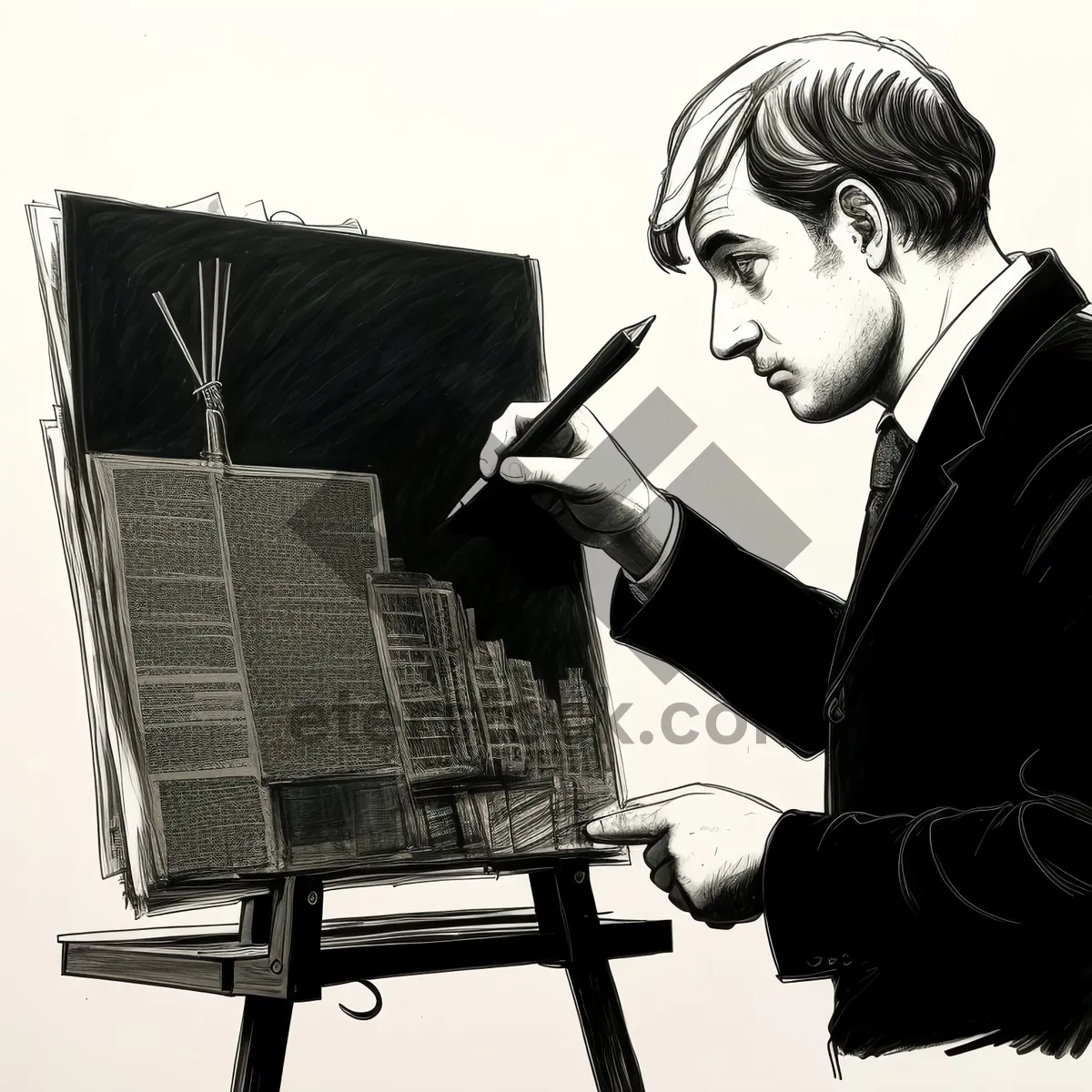 Picture of Tech-savvy professional working on laptop