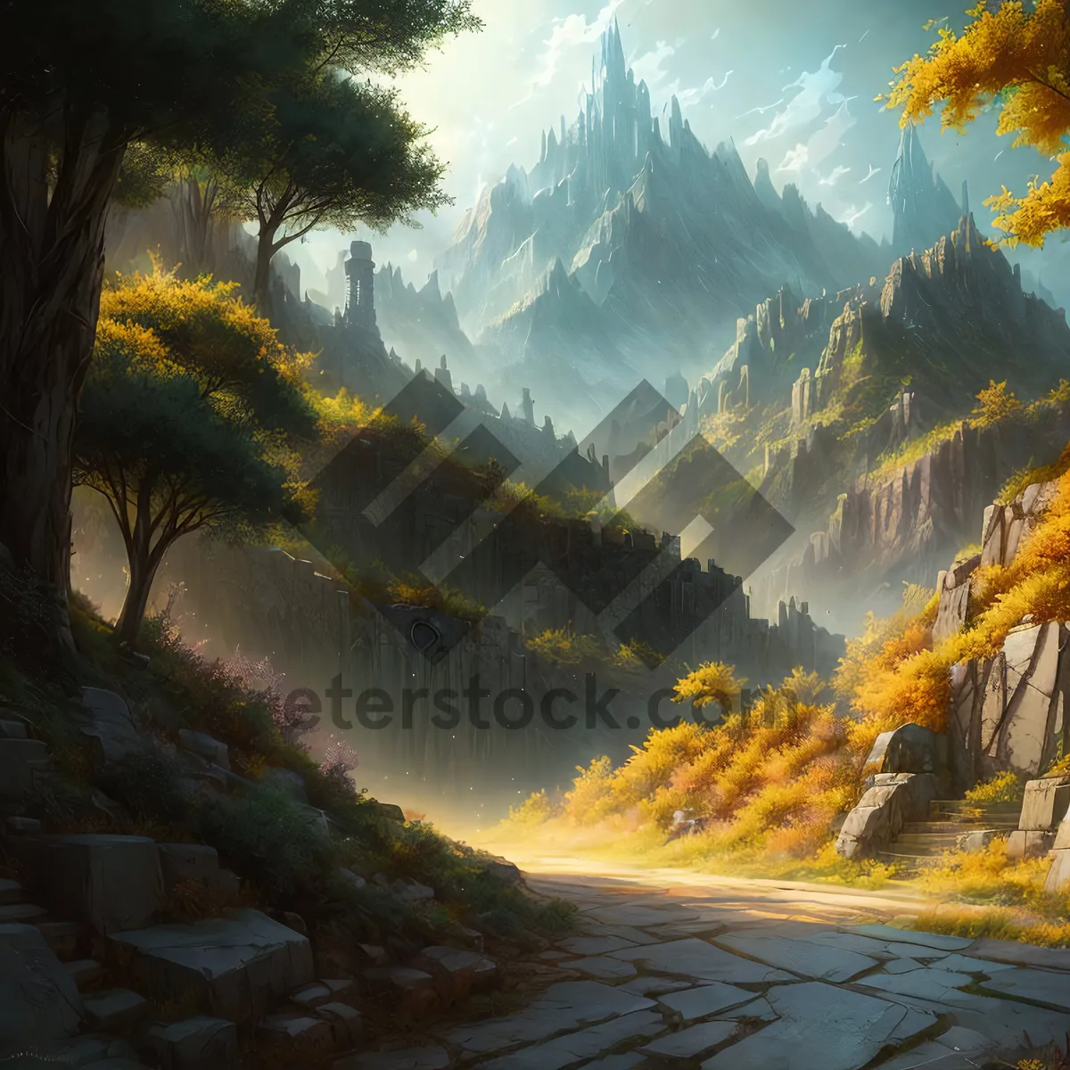 Picture of Serenity in the Autumn Forest