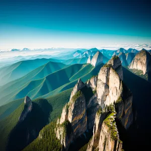 Serene Mountain Escape: Canvas Tent Amidst Majestic Landscape