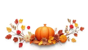 Orange Pumpkin Decor for Autumn Holiday Celebration