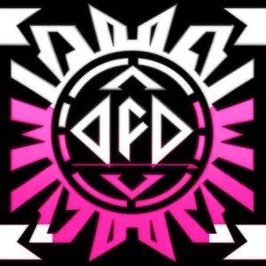 Lightning symbol in heraldry-inspired icon design