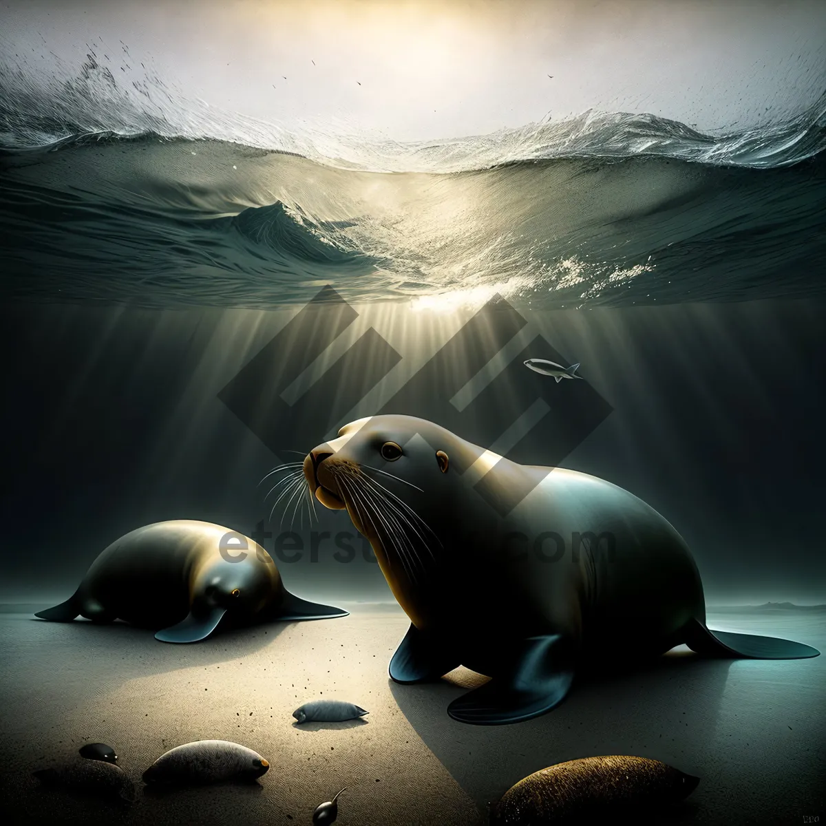 Picture of Arctic Seal: Majestic Marine Life on the Beach