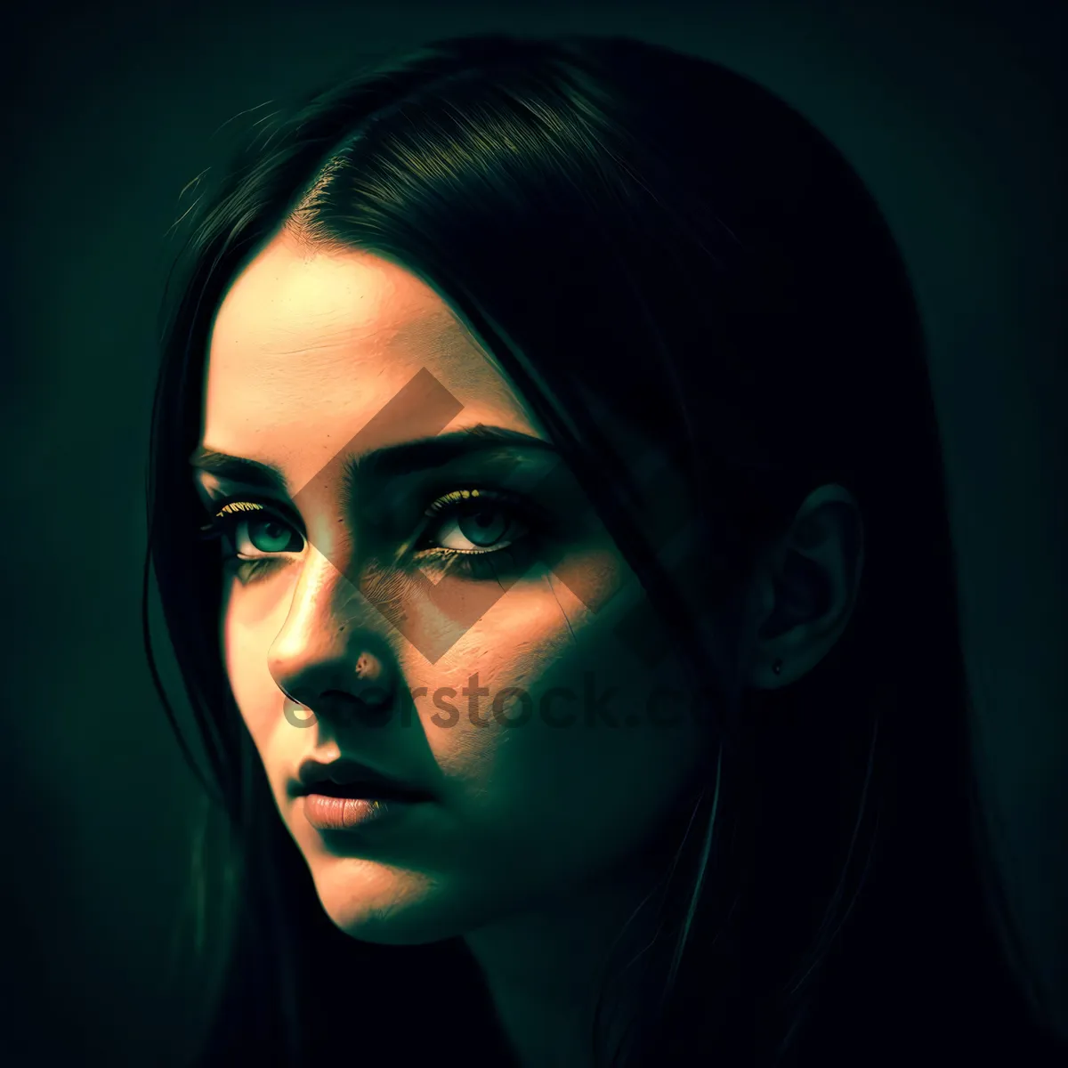 Picture of Dark-haired Sorcerer with Attractive Eyes and Sensual Expression