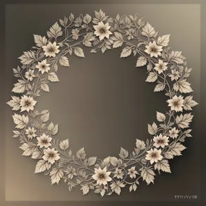 Ornate Snowflake Decorative Border Design