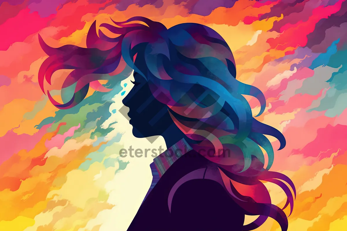 Picture of Swirling Floral Graphic Design Silhouette