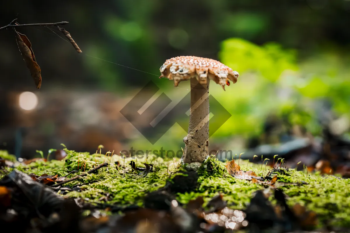 Picture of Autumn Forest Mushroom Harvest In The Woods