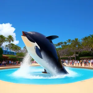 Serene Ocean Escape at Island Resort with Whale and Dolphins