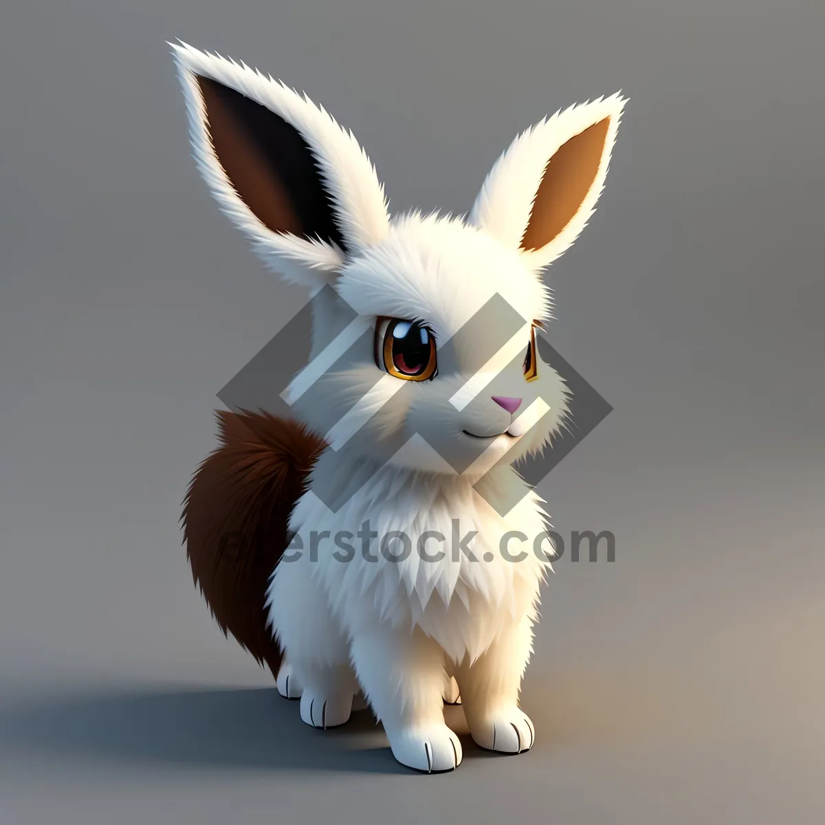 Picture of Fluffy Bunny Portrait: Cute and Adorable Pet