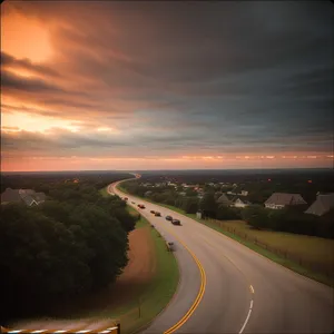 Scenic Mountain Road with Clear Skies