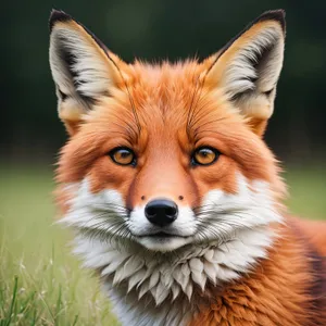 Curious Kitty's Adorable Red Fox Portrait
