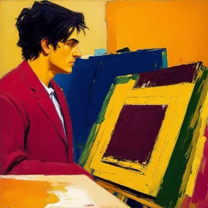 Successful Executive Working at Office Desk with Laptop