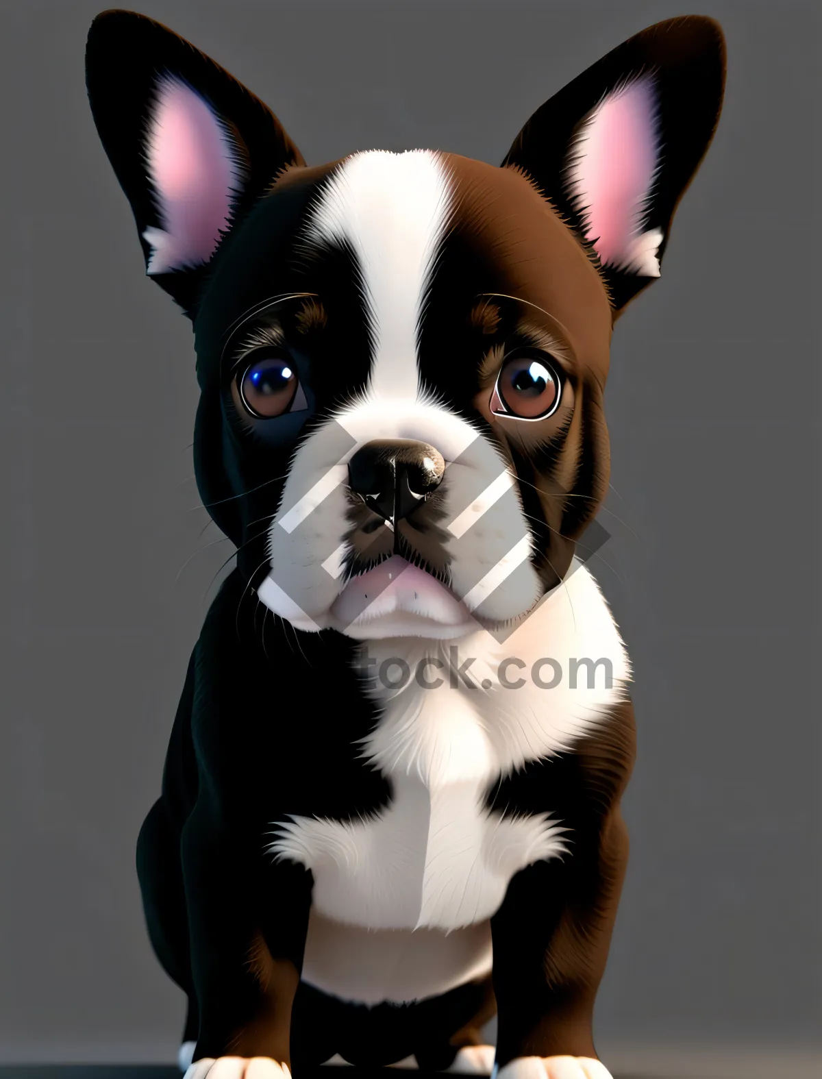 Picture of Cute Terrier Bulldog Puppy: Wrinkled and Adorable Canine Companion