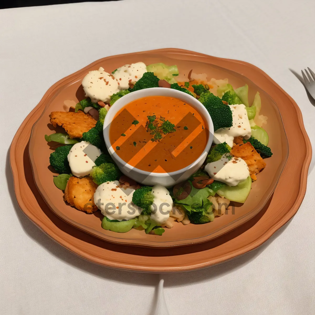 Picture of Delicious Healthy Plate of Gourmet Salad