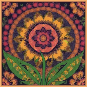 Arabesque Floral Tile: Vintage Art Inspired Decor