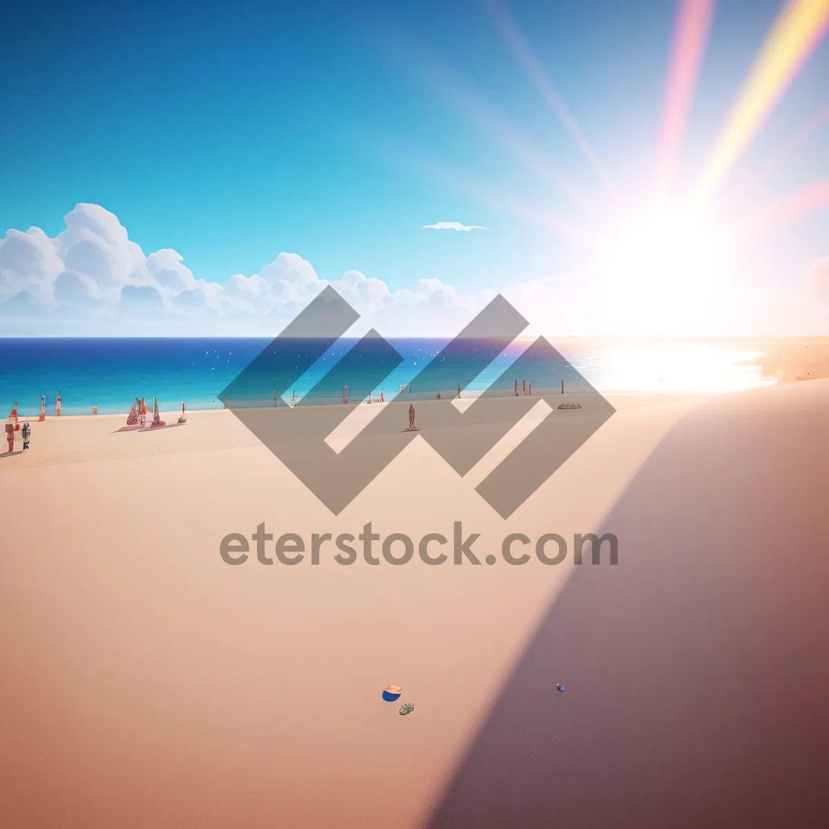 Picture of Sunset Serenity: A Tropical Beach Paradise