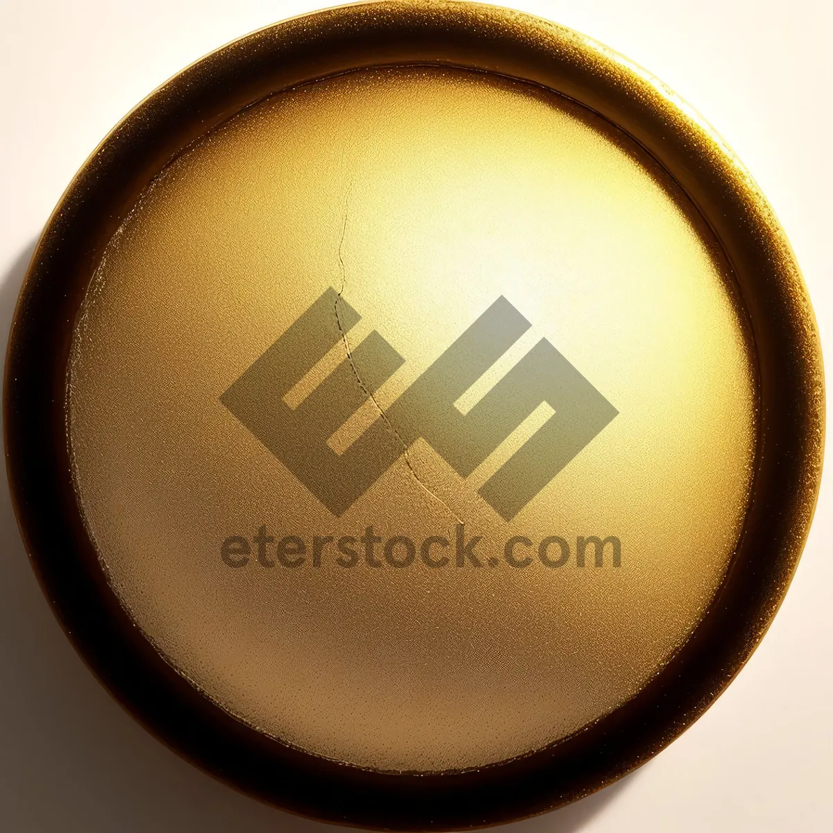 Picture of Round Glass Button with Reflection in Hand