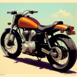 Speed Demon: Vintage Motorcycle with Hydraulic Disk Brake