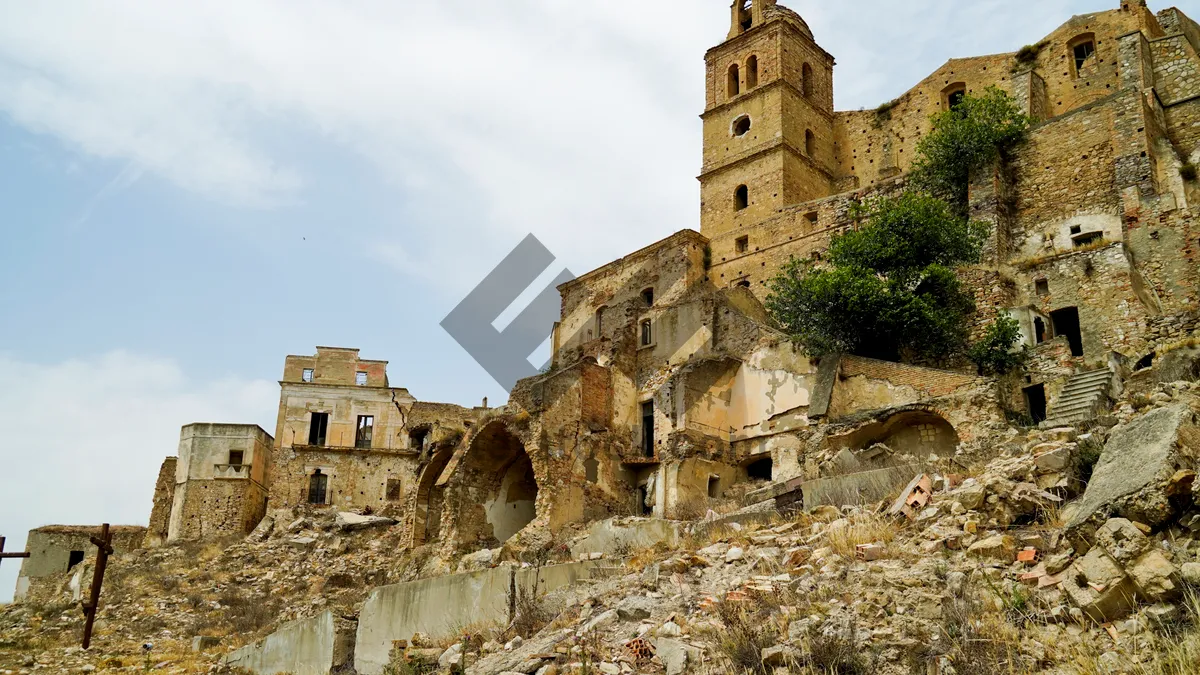 Picture of Medieval Castle Tower in Historic Fortress Landscape