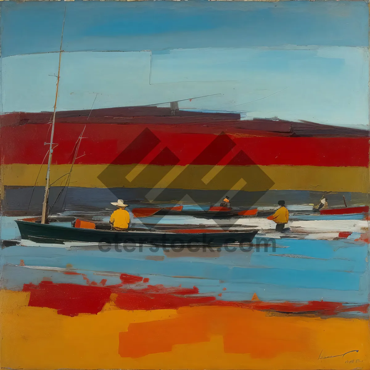 Picture of Serene Seascape: An Idyllic Summer Boat Adventure