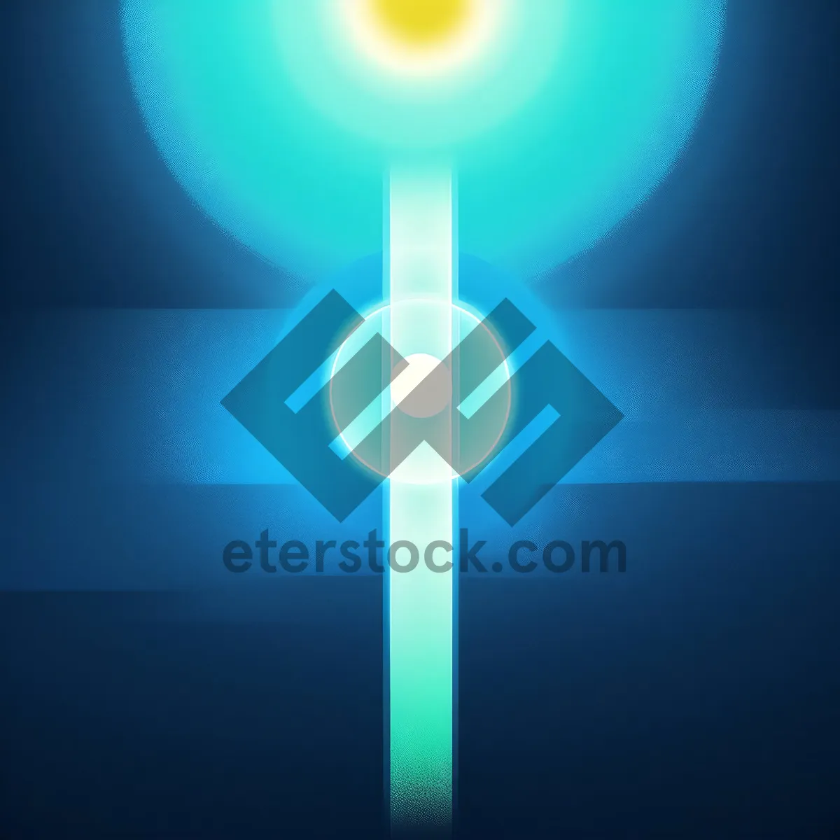 Picture of 3D symbol icon sign in blue gradient.