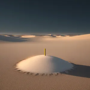 Golden Horizon: Dune Landscape at Sunset