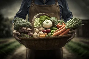 Fresh Vegetables and Fruits at Vegetable Seller's Stand