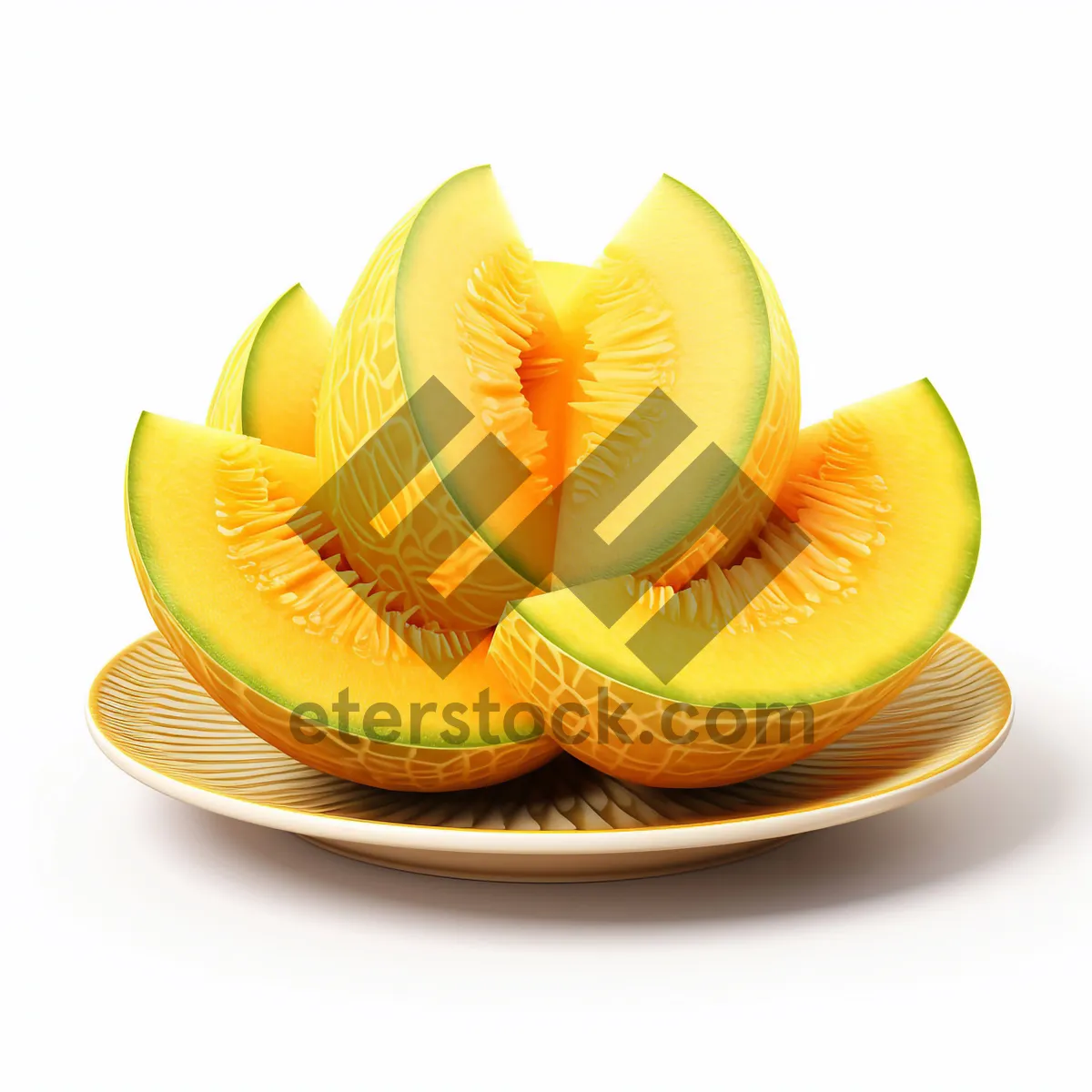 Picture of Fresh Fruit Plate with Yellow Chips and Peel