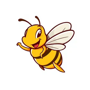 Happy cartoon animal character clip art.