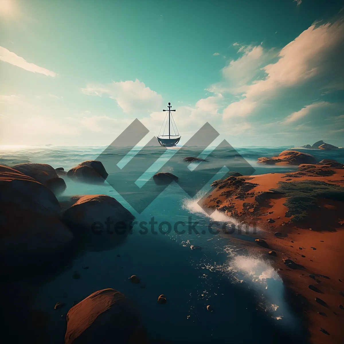 Picture of Serenity on the Shore: A Captivating Coastal Sunset