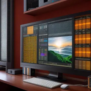 Modern Office Desktop Setup with Computer Monitor