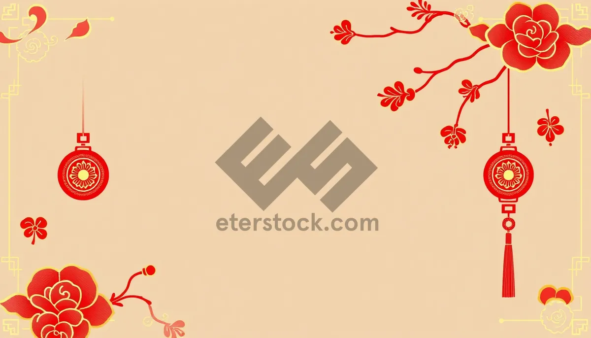Picture of Floral Pattern Design Element for Grunge Card