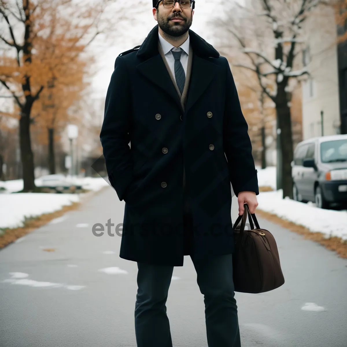 Picture of Confident Businessman in Stylish Suit Smiling