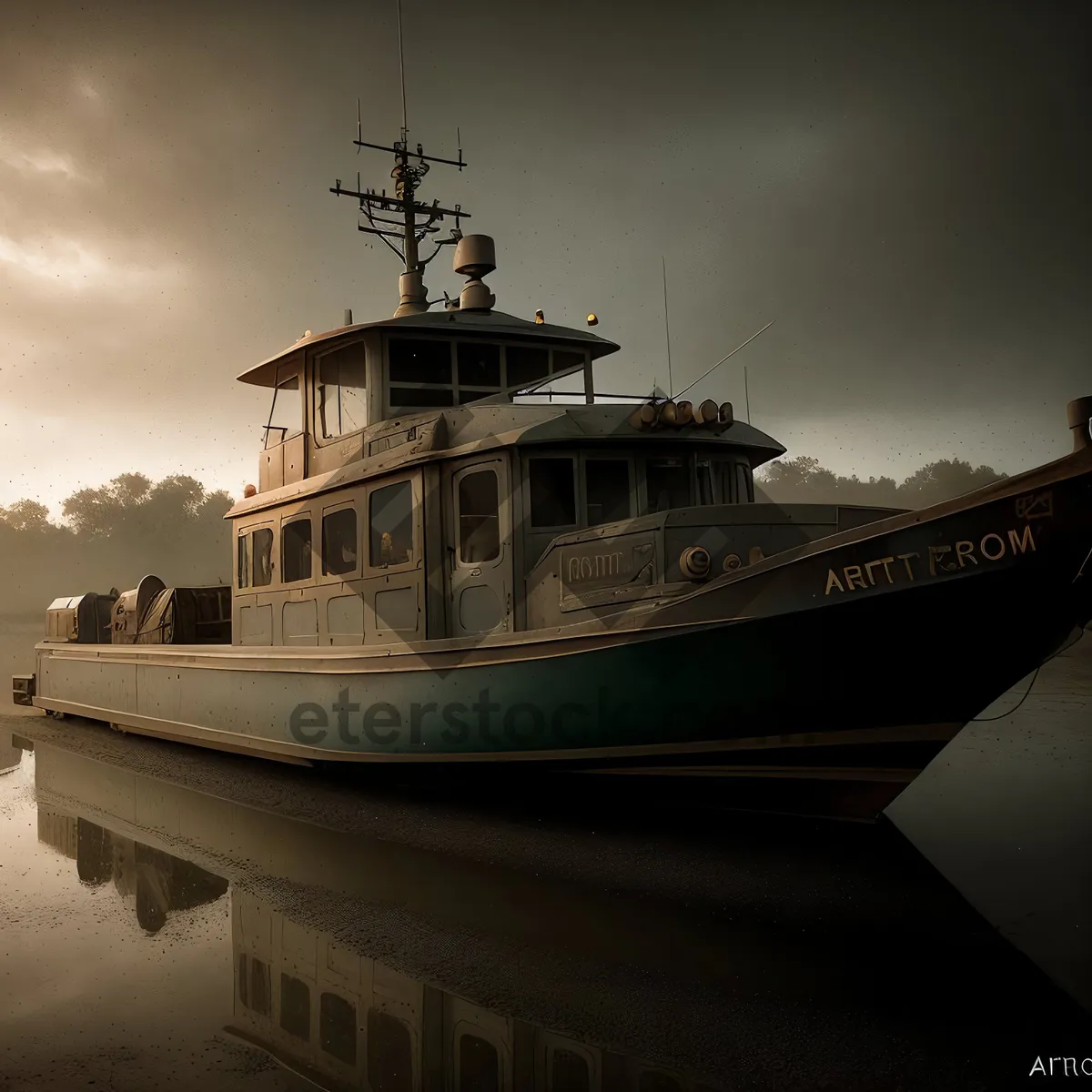 Picture of Majestic Sea Liner Docked at Vibrant Marina