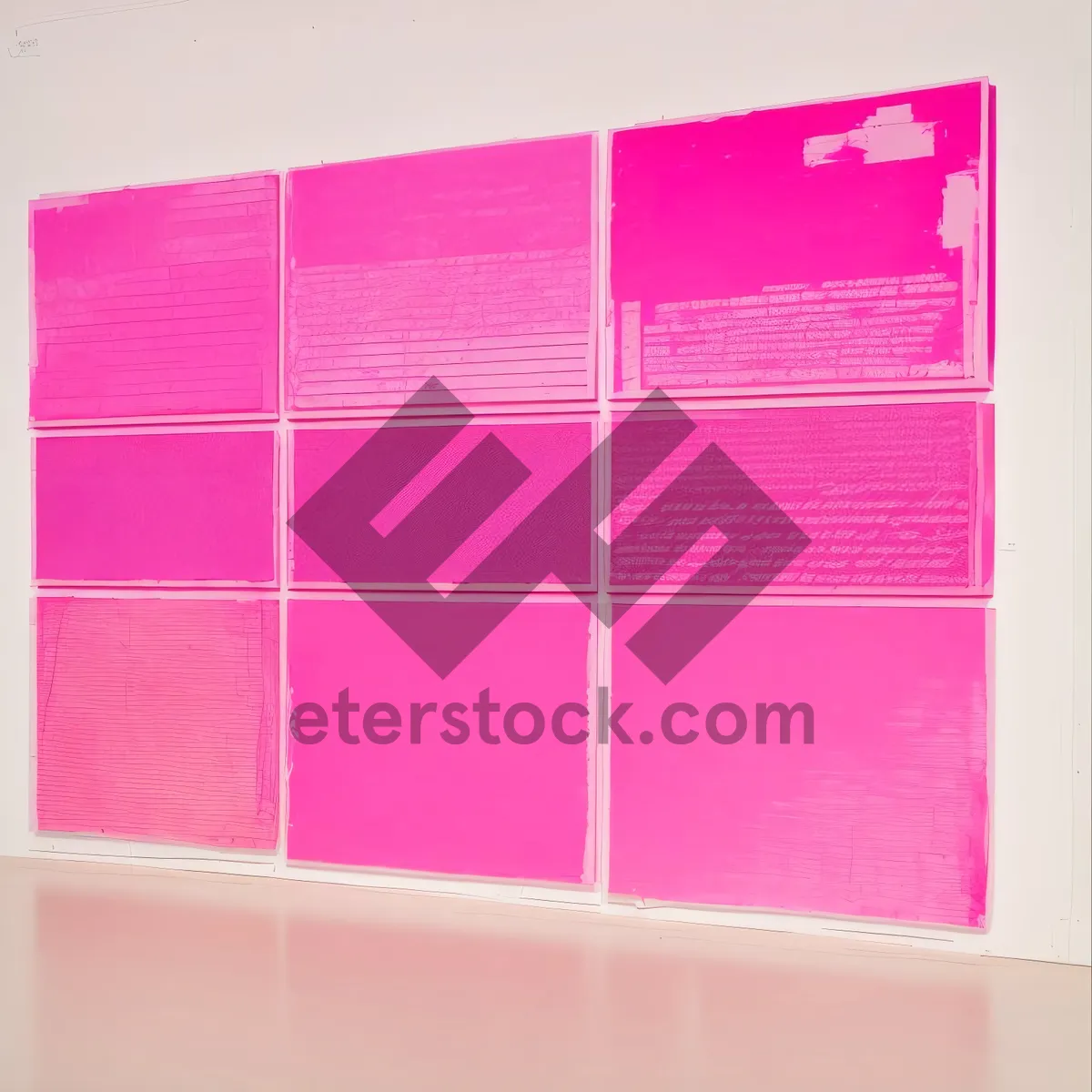 Picture of Colorful Envelope Pattern on Modern Graphic Wallpaper.