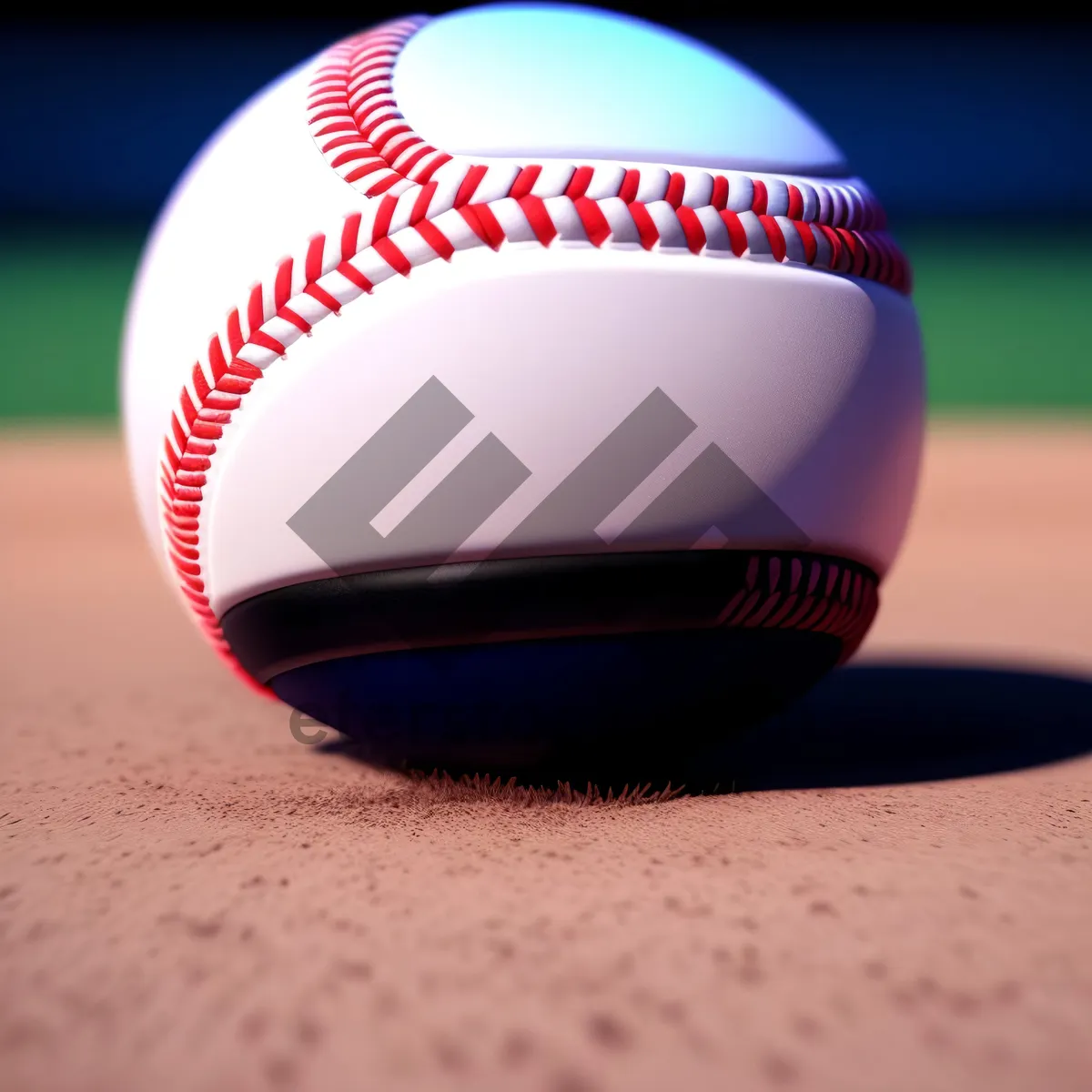 Picture of Sports Equipment for Baseball Game - Ball, Glove, and Grass