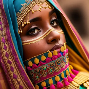 Smiling Venetian Lady in Fashionable Robe