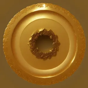 Gold-Trimmed Porcelain Bowl with Artistic Designs