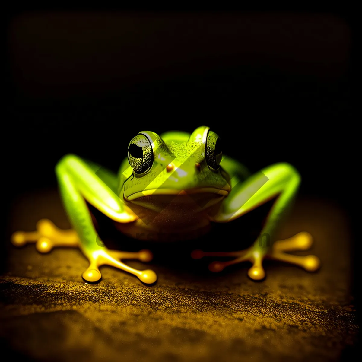 Picture of Vibrant Orange Eyed Tree Frog - Wildlife Close-up